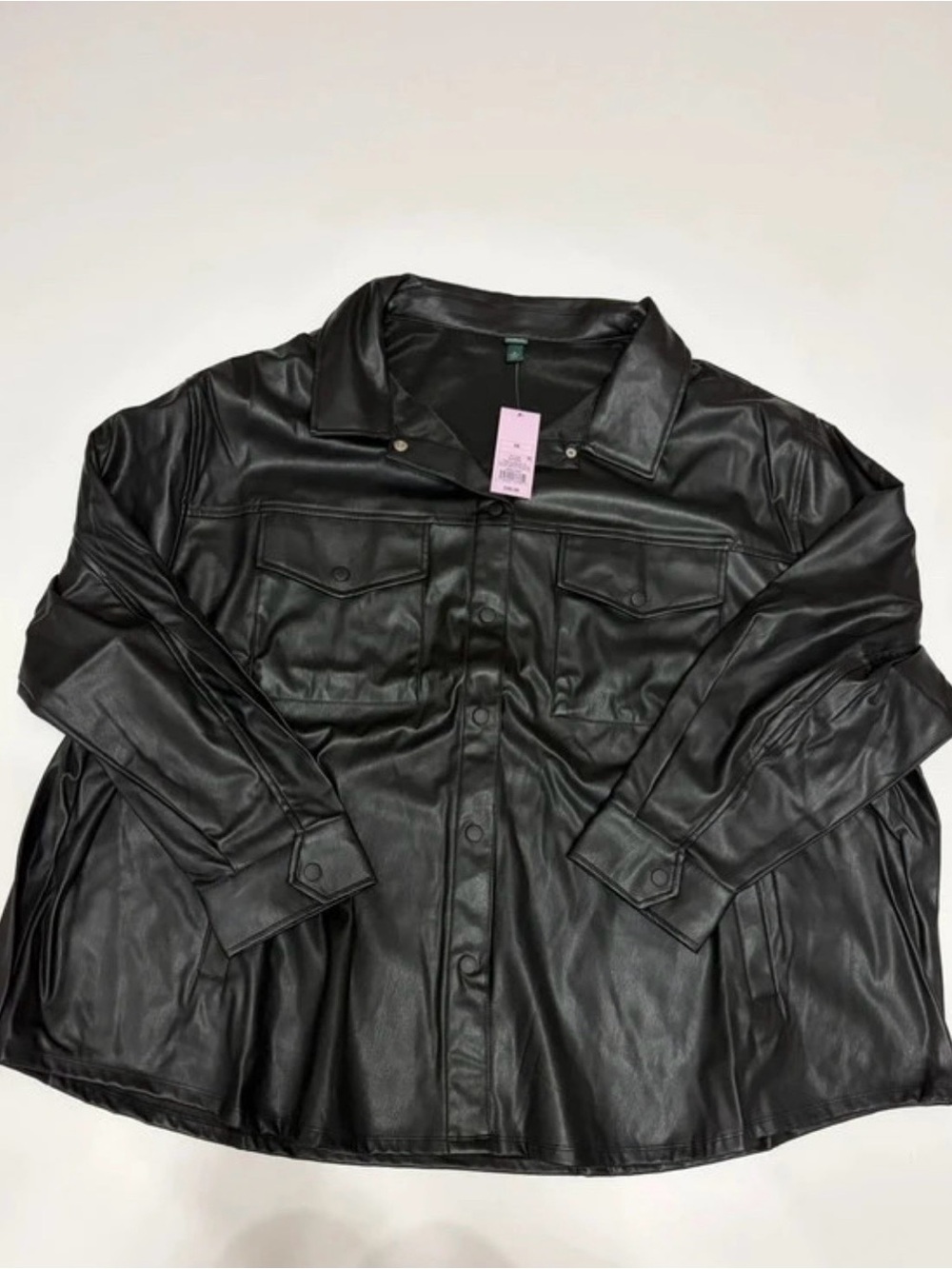 Wild Fable Women's Faux Leather Jacket Black Size 4x New Trendy Cute Casual Fall